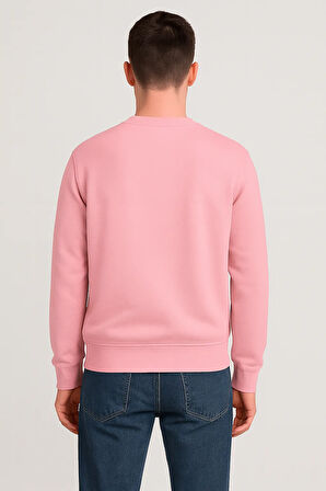 Kadın - Erkek Sweatshirt – Bisiklet Yaka Basic Uzun Kollu Rahat Fit