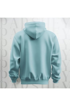 Happy Valentine's Day Kalp Desenli Kapüşonlu Oversize Sweatshirt Hoodie Kalın Kumaş 3 İplik Şardonlu