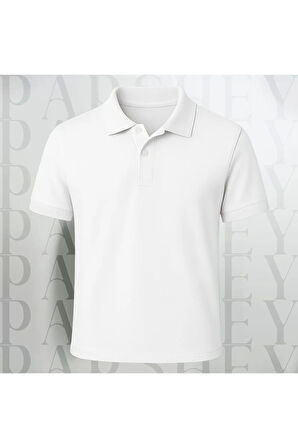 Regular Fit %100 Pamuk Polo Yaka Yarım Kollu Basic T-Shirt