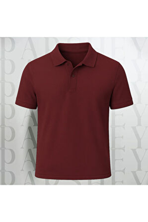 Regular Fit %100 Pamuk Polo Yaka Yarım Kollu Basic T-Shirt