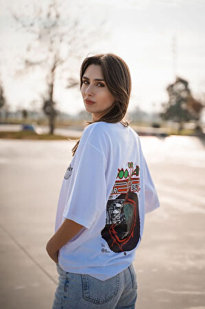 Erkek - Kadın %100 Pamuk Summer Paradise Desenli Baskılı Yarım Kollu Bisiklet Yaka T-Shirt