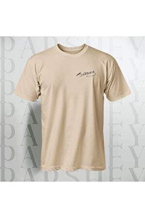 Mustafa Kemal Atatürk İmzalı Oversize Siyah Yarım Kollu %100 Pamuk T-shirt
