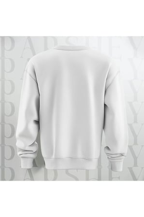 Love Teddy Deseni Baskılı Bisiklet Yaka Unisex Oversize Kalıp Sweatshirt 3 İplik Şardonlu