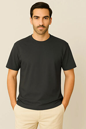 Oversize Unisex Yarım Kollu Bisiklet Yaka %100 Pamuk Baskısız T-shirt