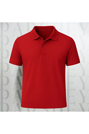 Regular Fit %100 Pamuk Polo Yaka Yarım Kollu Basic T-Shirt