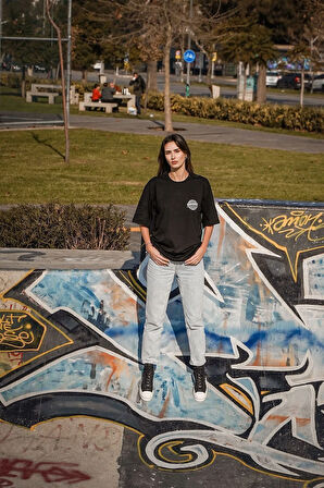 Erkek - Kadın %100 Pamuk San Francisco Baskılı Yarım Kollu Bisiklet Yaka T-Shirt