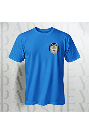 Kurt Desenli Unisex Yarım Kollu Bisiklet Yaka %100 Pamuk Oversize T-shirt