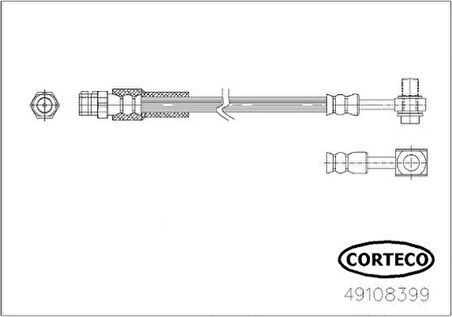 Vw Fren Hortumu Arka - Fren Hortumu Arka - Cor 49108399