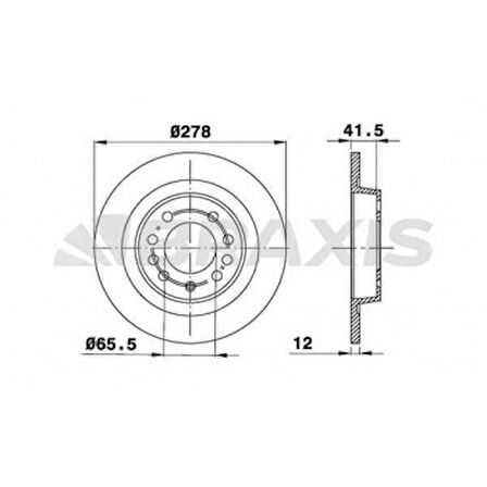 Opel Arka Fren Diski Vectra C Signum - Braxıs Ae0123