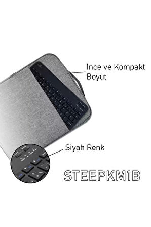 Steep Solid Magic Siyah Şarjlı Bluetooth Klavye Mouse Set