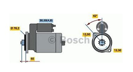 Vag Mars Motoru 12v 2,2kw 10dis Bosch Tip Vw T5 Multıvan 2,5 Tdi - Lucas Les0567