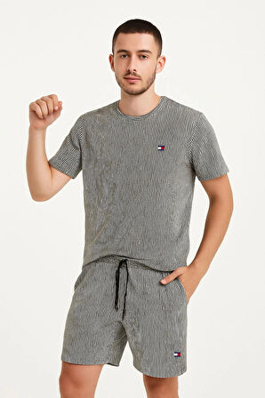 TOMMY HİLFİGER ŞORTLU TAKIM GRİ