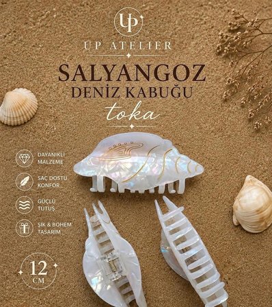 Plaj Modası Salyangoz Deniz Kabuğu Kemik Toka