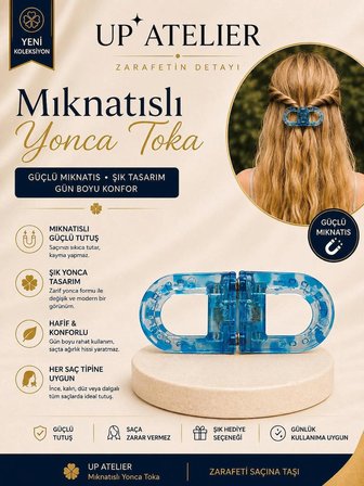 Mıknatıslı Kemik Mavi Toka 7cm