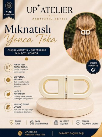 Mıknatıslı Kemik Opak Beyaz Toka 7cm