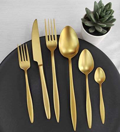 Carmen Mat Gold 36 prç Çatal Kaşık Bıçak Seti