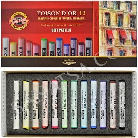 Kohinoor Toison D'or Soft toz Pastel Boya 12 Renk