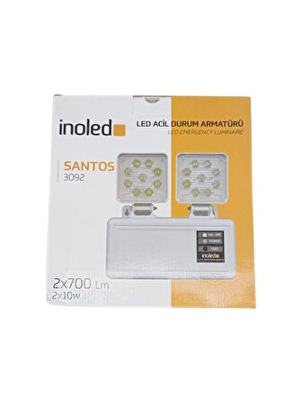İnoled 2*10 W Santos Led Acil Durum Aydınlatma Armatürü - Beyaz