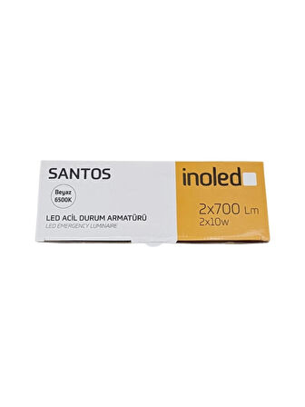 İnoled 2*10 W Santos Led Acil Durum Aydınlatma Armatürü - Beyaz