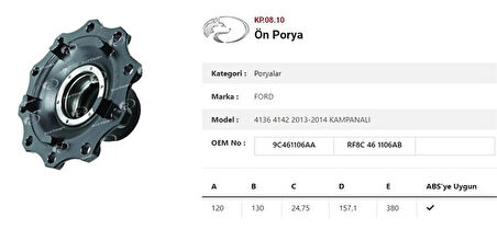Ford Truck On Porya Kampanalı Kit - Ford Cargo / 4136 - Kurtsan Kk.08.10