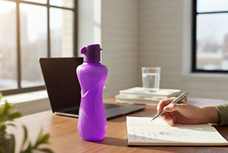 Titiz Waterfresh 750 ml Spor Matara - BPA İçermez, Taşınabilir Su Şişesi - Mor