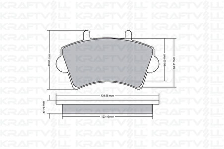 Renault On Fren Balatası Master II 01 10 Movano 01> Tum Modeller İnterstar 01> - Kraftvoll 07010016