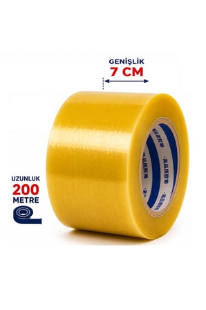 Ekstra Geniş Koli Bandı 7 cm x 200 Metre Uzun Ambalaj Ve Kargo Bandı