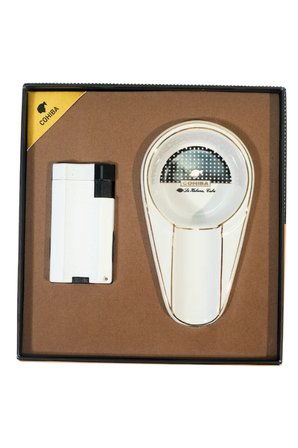 Cohiba Çift Torch Beyaz Çakmak Beyaz Küllük İkili Puro Seti TR9837