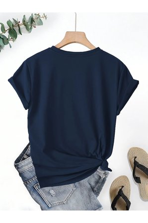 Unisex Flowers Baskılı Tasarım Tshirt