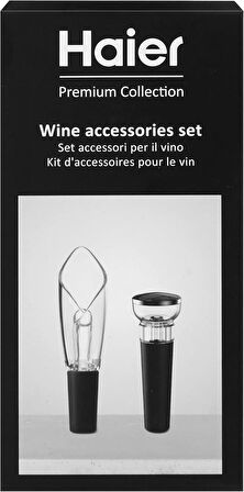 Haier HAWGKIT02 Aksesuar 2si 1 arada Şarap Seti Lale Havalandırıcı ve Damlalık,Vakum Tıpa İçerir 35602560