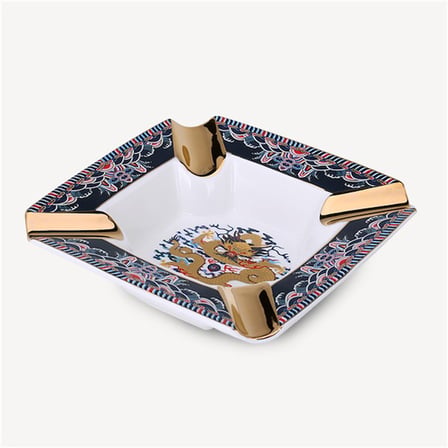 Elegant Chinese Dragon Büyük Boy 4lü Puro Küllüğü Desenli Gold LB-858