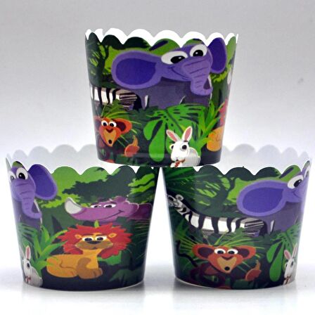 Safari Cupcake (Muffin) Kabı (25 adet)