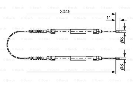 Fiat El Fren Teli Arka Boxer Jumper Ducato  Kampanalı - Bosch 1987477115