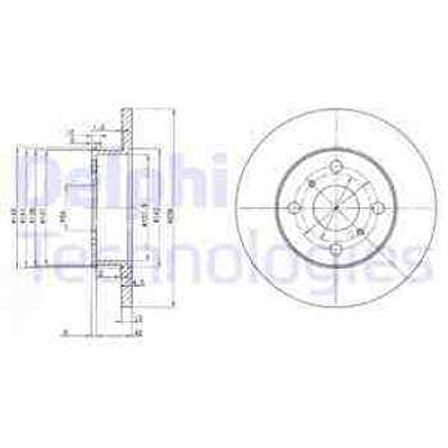 Toyota On Fren Diski (aynası) Duz Toyota Corolla 1.3 1988-1992 (238x4) - Delphi Bg2597