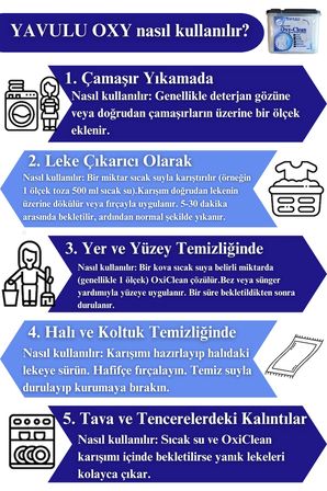 Oksijenli Toz Leke Çıkarıcı Oxy Clean Süper Etki 1000g-1kg