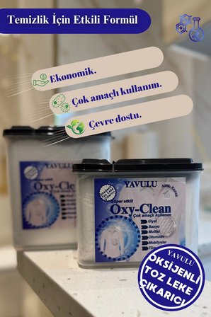 Oksijenli Toz Leke Çıkarıcı Oxy Clean Süper Etkili Formül 1500g-1.5kg (Büyük Boy)