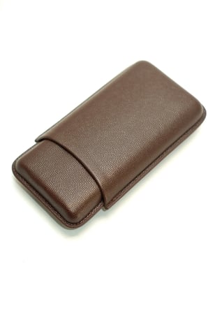 Cohiba Kahverengi Üçlü Deri Puro Kılıfı TR10032