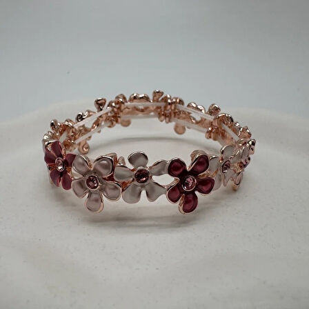 Divine Pulse Özel Seri Rose Bloom Kelepçe Bilezik - Rose