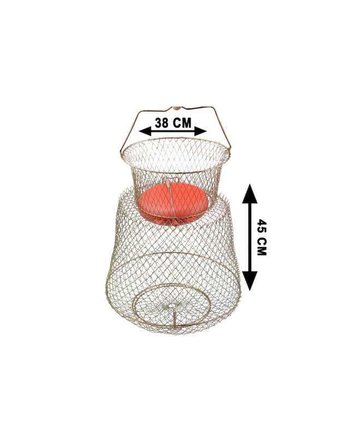 Albastar Şamandralı 38cm Tel Livar Balık Sepeti 12mm Göz