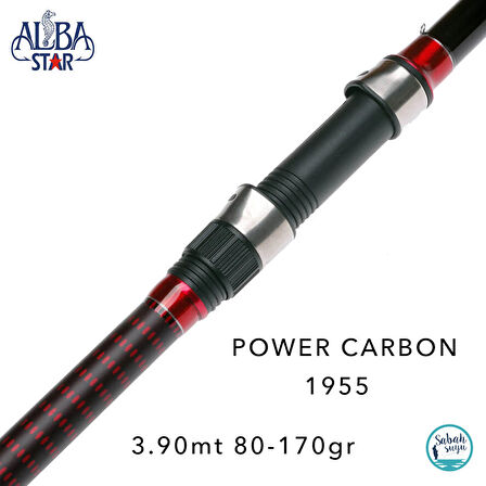 Albastar 1955 Power Carbon 3.90mt 80-170gr Teleskopik Surf Kamış
