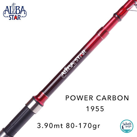 Albastar 1955 Power Carbon 3.90mt 80-170gr Teleskopik Surf Kamış