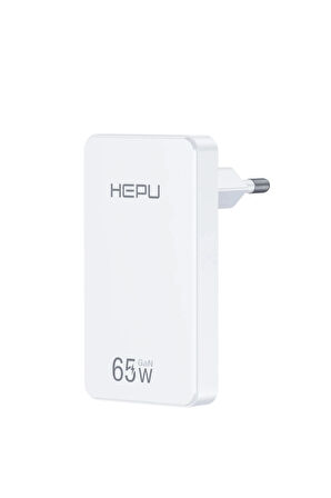 Yeni Nesil 65W GAN 1 x Typ-C PD 1 x USB QC Şarj Adaptörü Hepu Hp-C36