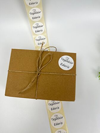 Teşekkür Ederiz 50 mm Sticker Yapıkanlı Etiket