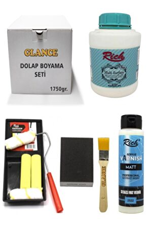 Dolap Boyama Seti Multi Surface 1750 gr Kardelen Mat Vernik Set-3