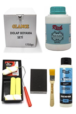Dolap Boyama Seti Multi Surface 1750 Gr Siyah - Mat Vernik Set-2