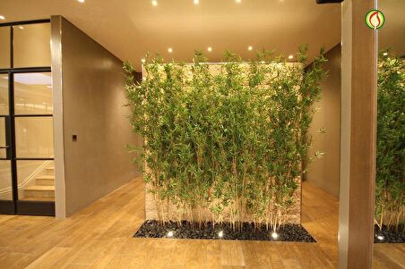 Yapay Bambu Sopası 16 Yapraklı 200cm Yapay Çiçek Bambu Duvarı
