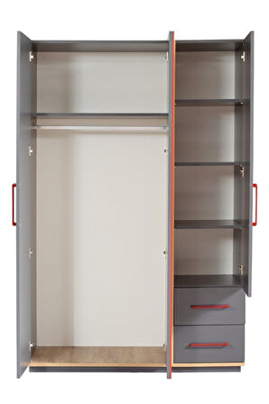 Antre Genç Odası - 3 Kapılı Dolap, Karyola, Komodin, Masa