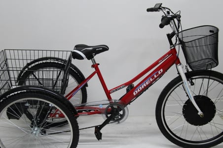 Elektrikli 3 tekerlek kargo bisikleti cargo 48 dc1000 watt model elektrikli motor 3 tekerlek - Renk: Kırmızı