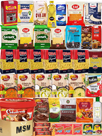 Ramazan Paketi Lux Erzak Kolisi 43 Parça Çocuklar İçin Çikolata Setli Kolonya Ve Şekerli Paket No 6