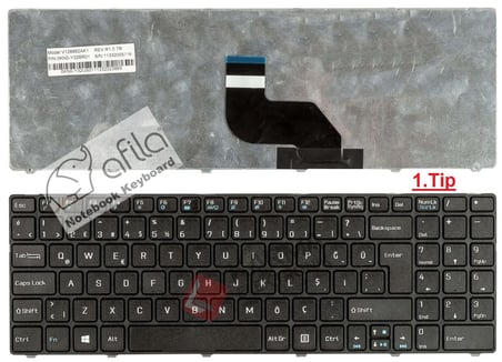 Casper Nirvana A15, H36 Serisi Notebook Klavyesi, Laptop Tuş Takımı (Siyah TR) / KL0485CTX
